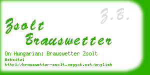 zsolt brauswetter business card